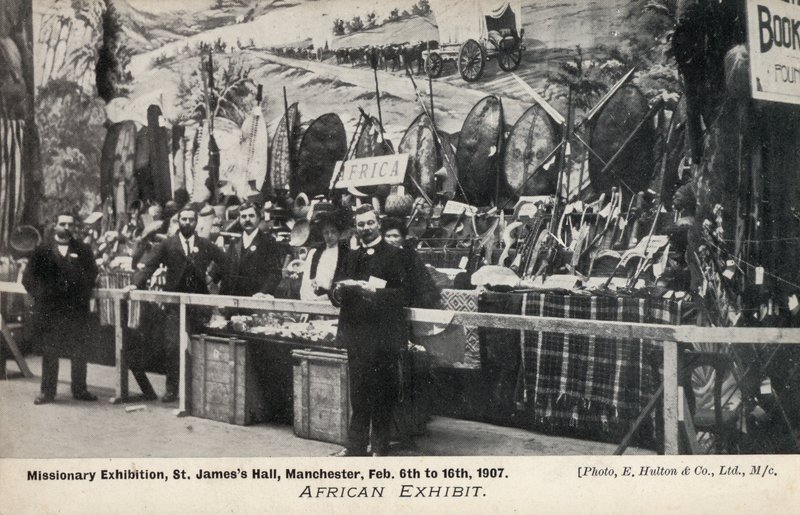 Afrikkalainen näyttely, lähetystyönäyttely, St Jamess Hall, Manchester, 6.-16. helmikuuta 1907 (m/v kuva) tekijältä English Photographer