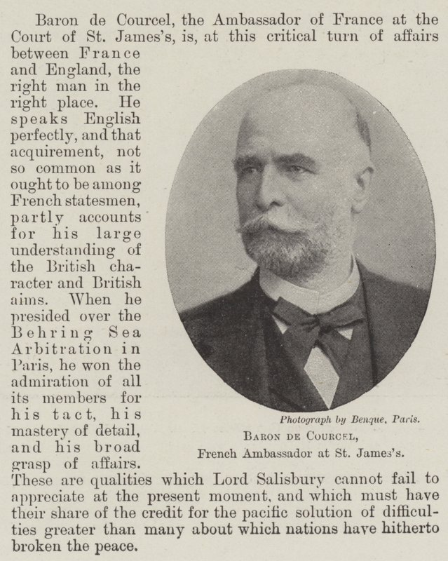 Baron de Courcel, Ranskan suurlähettiläs St Jamesissa tekijältä English Photographer