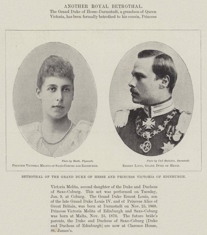 Hessenin suurherttua ja Edinburghin prinsessa Victorian kihlattu tekijältä English Photographer