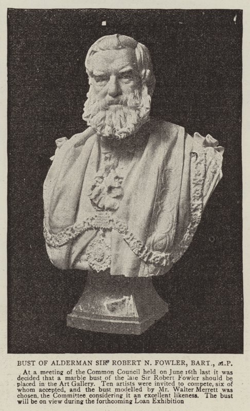 Alderman Sir Robert N Fowlerin rintakuva, Baronet, kansanedustaja tekijältä English Photographer