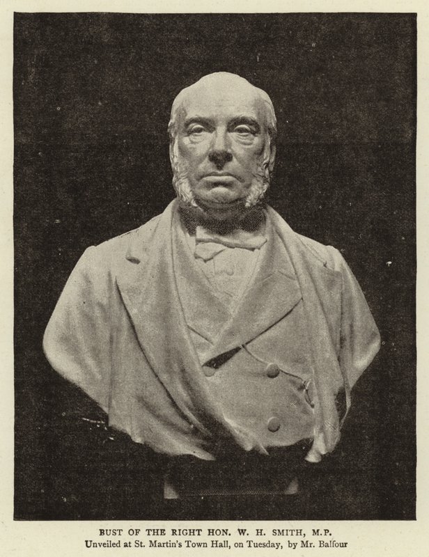 Oikeiston rintakuva, parlamentin jäsen W H Smith tekijältä English Photographer