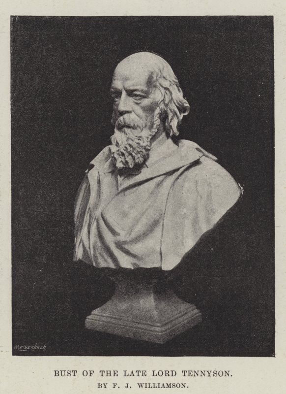 Edesmenneen Lord Tennysonin rintakuva, kirjoittanut F J Williamson tekijältä English Photographer