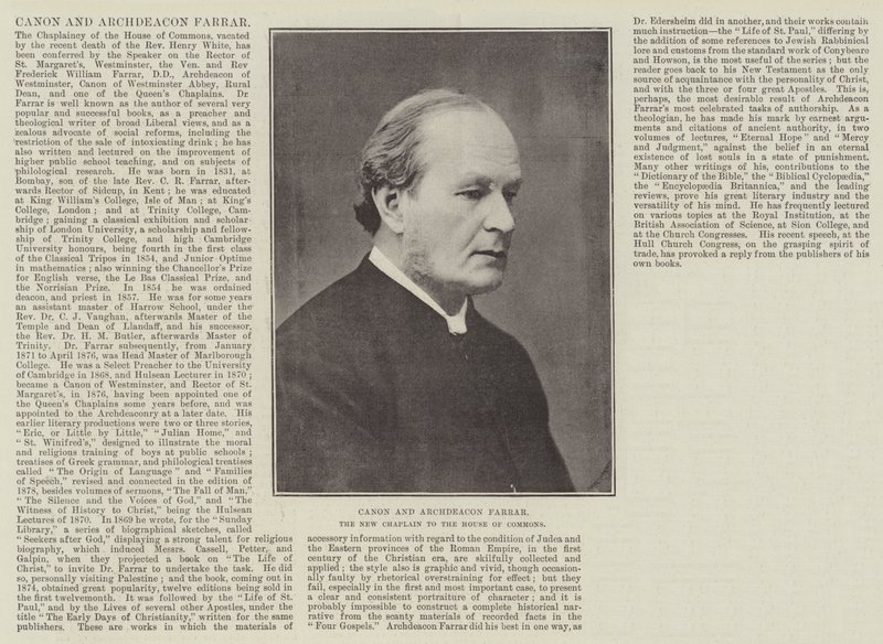 Canon ja arkkidiakoni Farrar, alahuoneen uusi kappeli tekijältä English Photographer