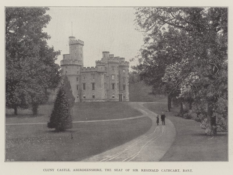 Clunyn linna, Aberdeenshire, Sir Reginald Cathcartin kotipaikka, Baronet tekijältä English Photographer