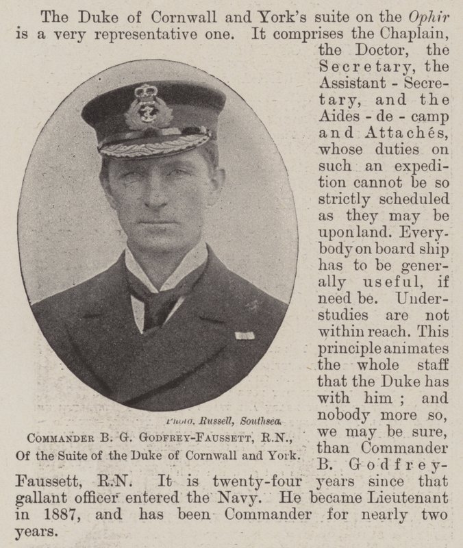 Komentaja B G Godfrey-Faussett, RN, Cornwallin ja Yorkin herttuan sarjasta tekijältä English Photographer