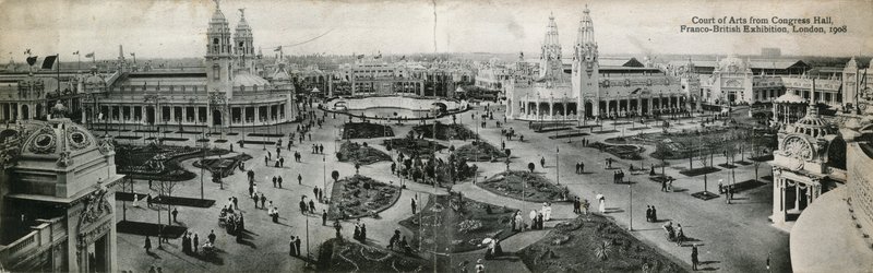 Congress Hallin taidetuomioistuin, ranskalais-brittiläinen näyttely, Lontoo, 1908 tekijältä English Photographer