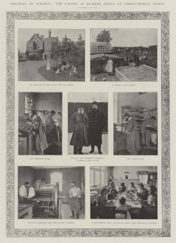 Tolstoin opetuslapset, venäläisten pakolaisten siirtokunta Christchurchissa, Hants tekijältä English Photographer