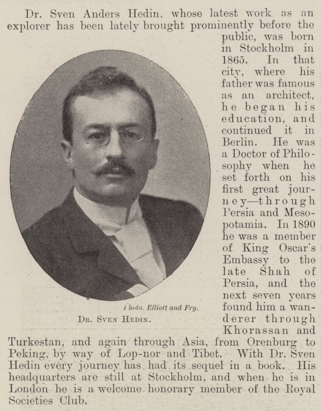 Tohtori Sven Hedin tekijältä English Photographer