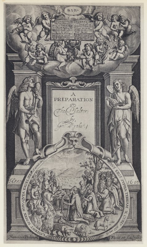 G Wither, Psalterin valmistelu, N Okes 1619 (m/v kuva) tekijältä English Photographer