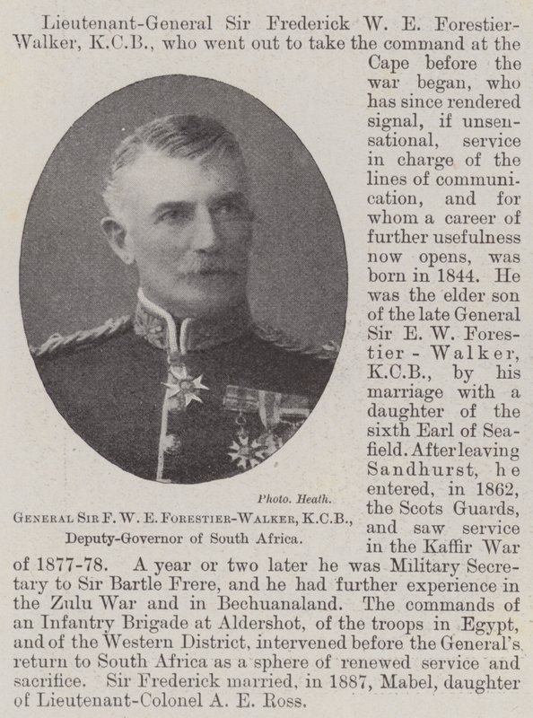 Kenraali Sir F W E Forestier-Walker, KCB, Etelä-Afrikan apulaiskuvernööri tekijältä English Photographer