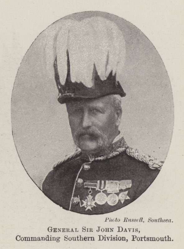Kenraali Sir John Davis, eteläisen divisioonan komentaja, Portsmouth tekijältä English Photographer