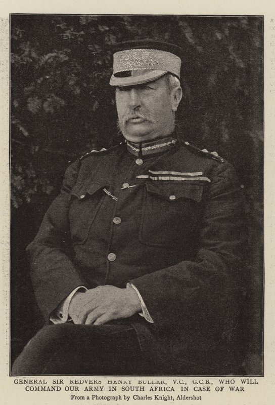 Kenraali Sir Redvers Henry Buller, VC, GCB, joka tulee komentamaan armeijaamme Etelä-Afrikassa sodan sattuessa tekijältä English Photographer