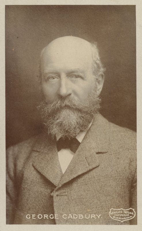 George Cadbury (1839-1922), englantilainen suklaanvalmistaja ja sosiaalisten asioiden kampanjoija tekijältä English Photographer