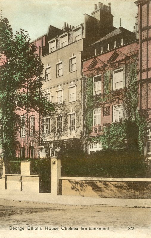 George Elliotin talo, Cheyne Walk, Chelsea Embankment, Lontoo (värillinen kuva). tekijältä English Photographer