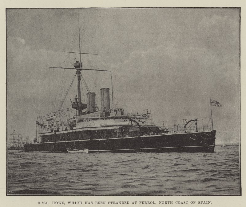 HMS Howe, joka on jumissa Ferrolissa, Espanjan pohjoisrannikolla tekijältä English Photographer