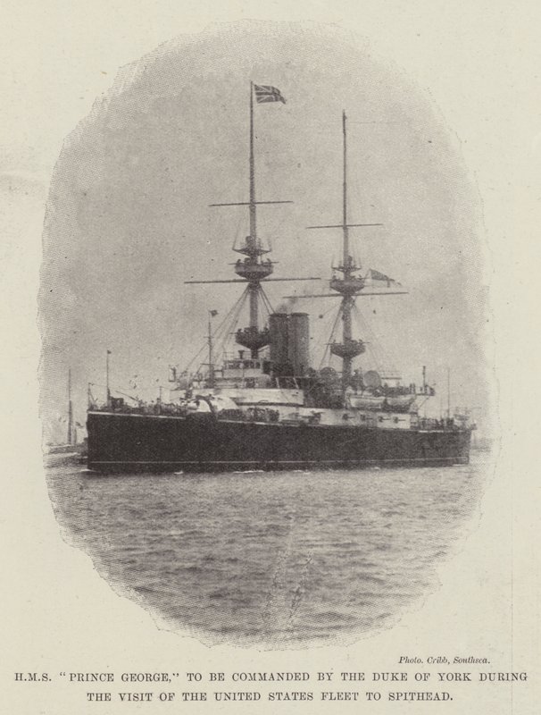 HMS Prince George, Yorkin herttuan komentaja Yhdysvaltain laivaston Spitheadin vierailun aikana tekijältä English Photographer
