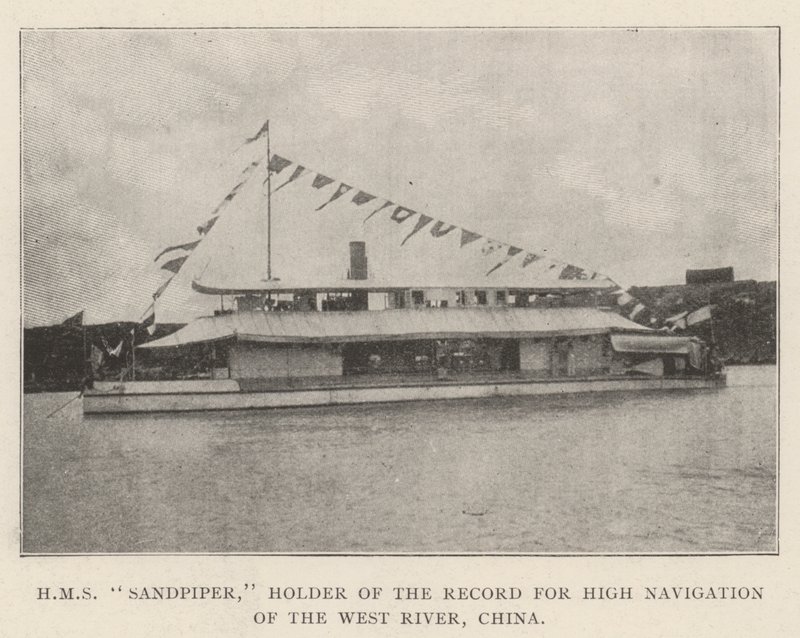 HMS Sandpiper, Kiinan West Riverin korkean navigoinnin ennätyksen haltija tekijältä English Photographer