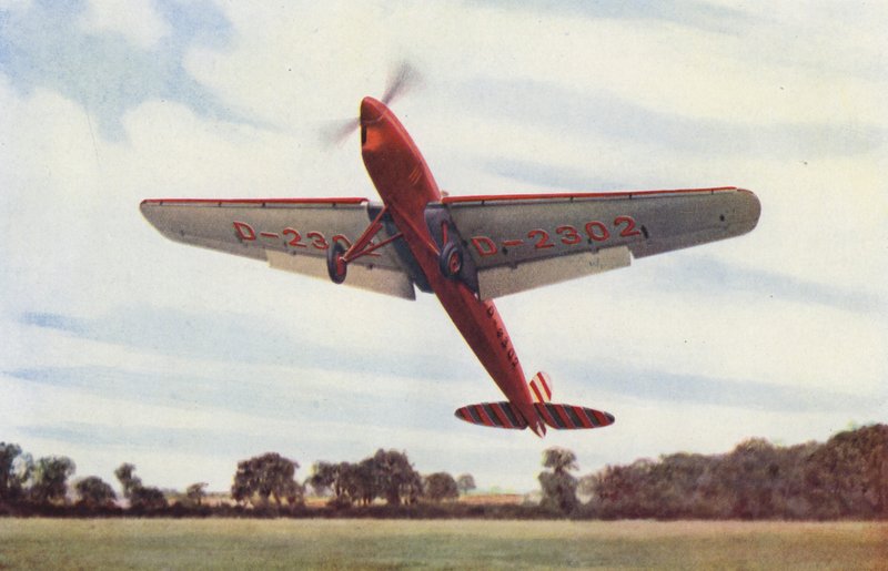 Heinkel-lentokone, jossa on lähtö- ja laskusiivekkeet (värikuva) tekijältä English Photographer