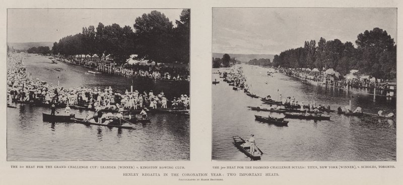 Henley Regatta kruunausvuonna, kaksi tärkeää alkua tekijältä English Photographer