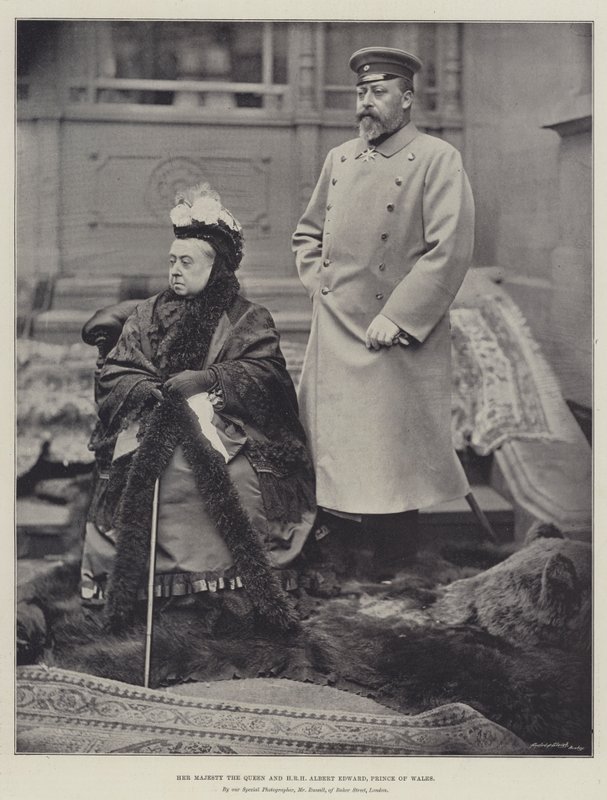 Hänen Majesteettinsa kuningatar ja HRH Albert Edward, Walesin prinssi tekijältä English Photographer