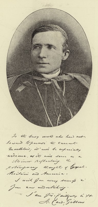 Hänen Eminence Cardinal Gibbons, Baltimoren kardinaaliarkkipiispa tekijältä English Photographer