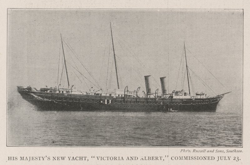 His Majestys New Yacht, Victoria and Albert, otettiin käyttöön 23. heinäkuuta tekijältä English Photographer