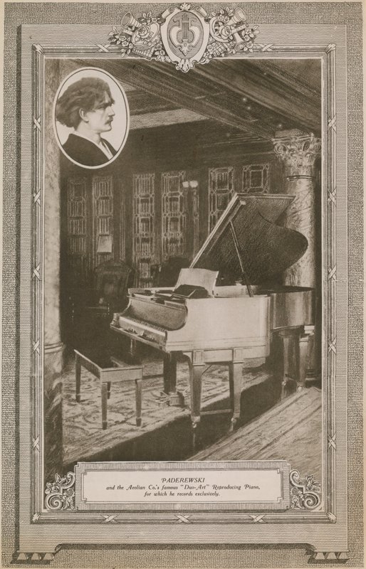 Ignacy Jan Paderewski ja Aeolian Company kuuluisa Duo-Art Reproducing Piano tekijältä English Photographer