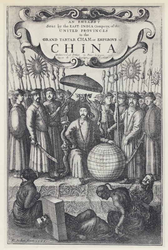 J Nieuhof, East India Companyn Kiinaan lähettämä suurlähetystö, Tr J Ogilby 1673 (b/w kuva) tekijältä English Photographer