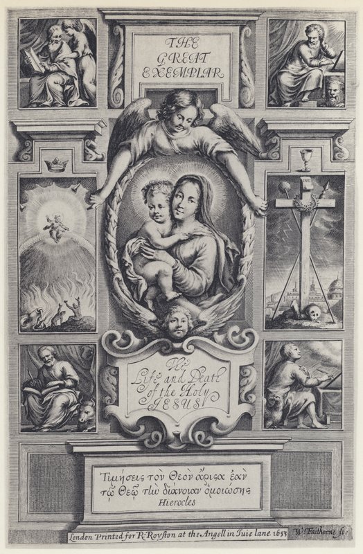 Jeremy Taylor, The Great Exemplar, J Flesher for R Royston 1653 (b/w kuva) tekijältä English Photographer