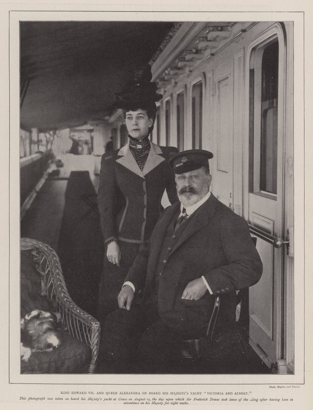 Kuningas Edward VII ja kuningatar Alexandra His Majestys Yacht Victoria and Albert -aluksella tekijältä English Photographer