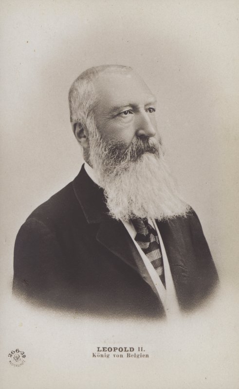 Belgian kuningas Leopold II (s/w-kuva) tekijältä English Photographer