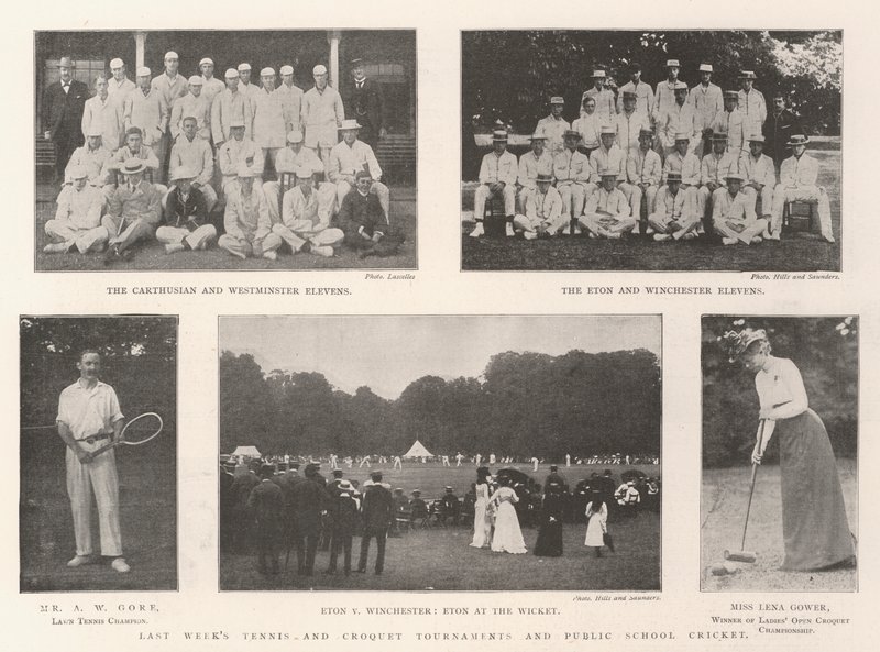 Viime viikkojen tennis- ja krokettiturnaukset ja julkisen koulun kriketti tekijältä English Photographer