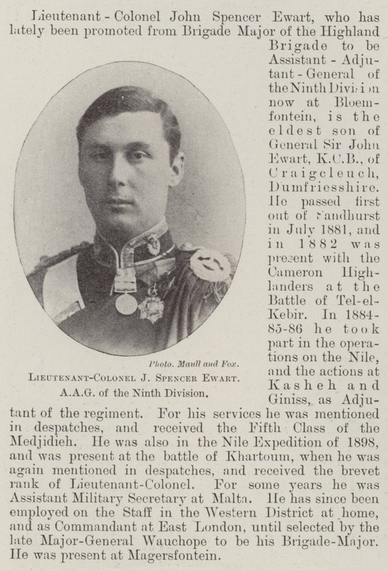 Everstiluutnantti J Spencer Ewart, AAG yhdeksänteen divisioonaan tekijältä English Photographer