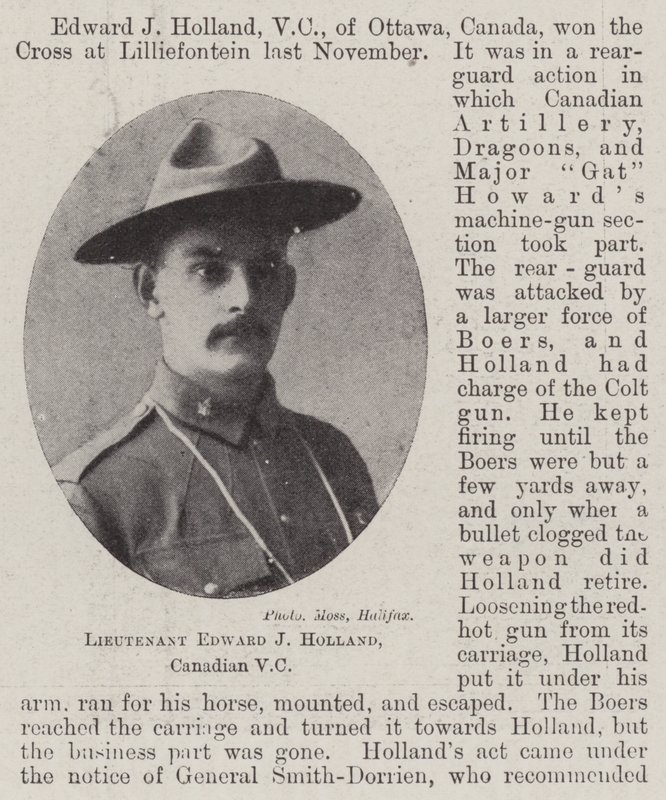 Luutnantti Edward J Holland, Kanadan VC tekijältä English Photographer