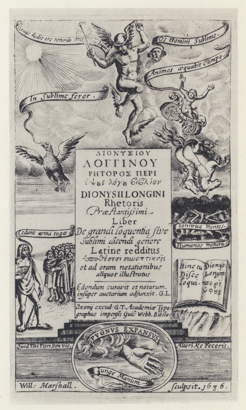 Longinus, G T for G Webb, Oxford 1636 (m/v valokuva) tekijältä English Photographer
