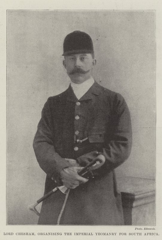 Lord Chesham, joka järjestää Imperial Yeomanryn Etelä-Afrikassa tekijältä English Photographer