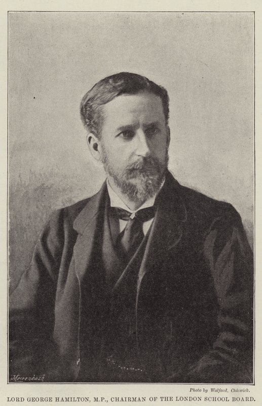 Lord George Hamilton, kansanedustaja, Lontoon koululautakunnan puheenjohtaja tekijältä English Photographer