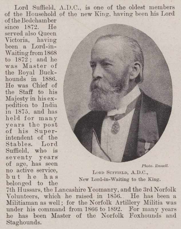 Lord Suffield, ADC, uusi lordi kuninkaalle tekijältä English Photographer