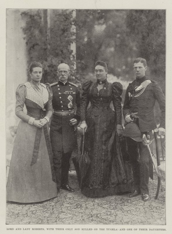 Lordi ja Lady Roberts ainokaisen poikansa (tappineen Tugelassa) ja yhden tyttärensä kanssa tekijältä English Photographer