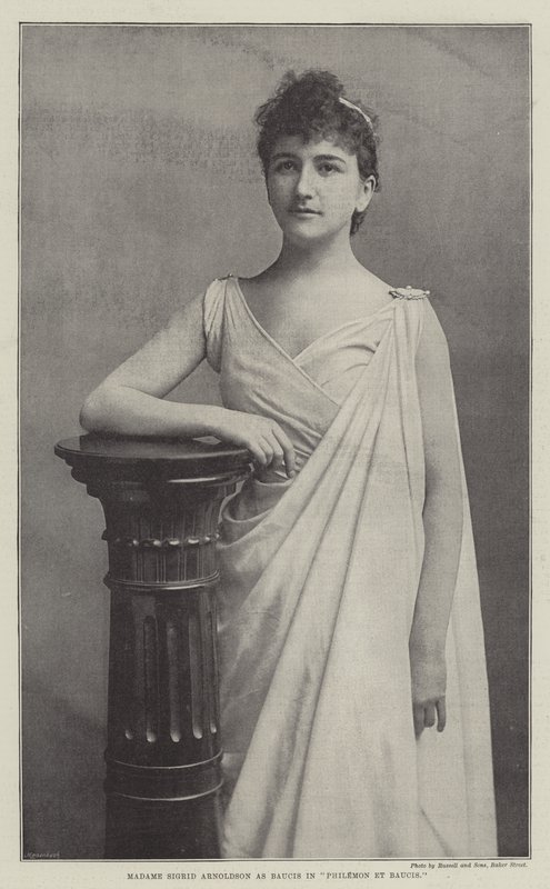 Madame Sigrid Arnoldson Baucisina elokuvassa Philemon et Baucis tekijältä English Photographer