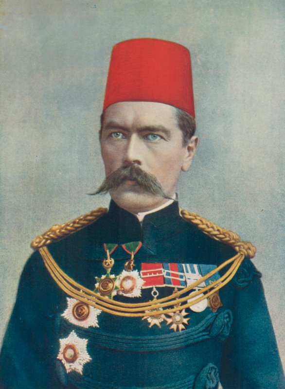 Khartumin kenraalimajuri Lord Kitchener. Etelä-Afrikan kenttäjoukkojen esikuntapäällikkö tekijältä English Photographer
