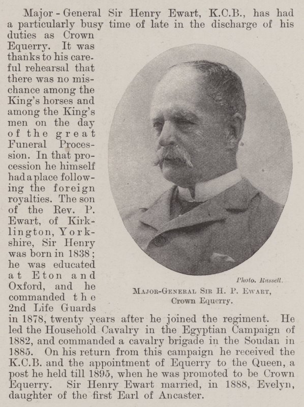 Kenraalimajuri Sir H P Ewart, Crown Equerry tekijältä English Photographer