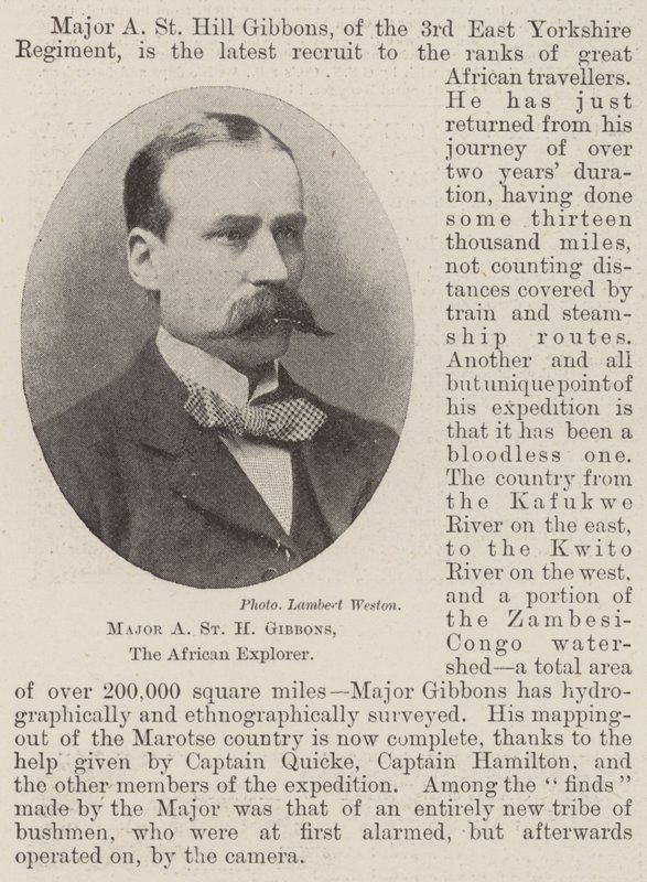 Majuri A St H Gibbons, Afrikan tutkimusmatkailija tekijältä English Photographer