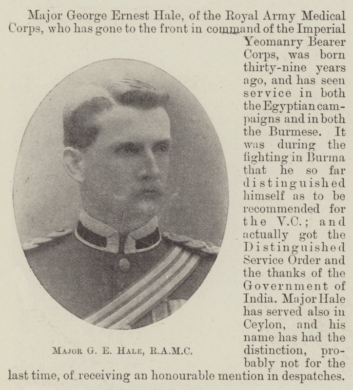 Majuri G E Hale, RAMC tekijältä English Photographer
