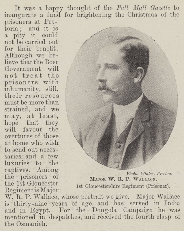 Majuri W R P Wallace, 1. Gloucestershiren rykmentti (vanki) tekijältä English Photographer