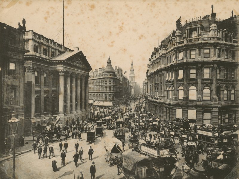 Mansion House, Queen Victoria Street ja Cheapside, Lontoo tekijältä English Photographer
