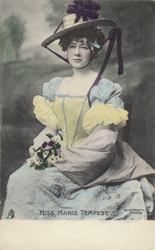 Marie Tempest, englantilainen laulaja ja näyttelijä (värikuva) tekijältä English Photographer