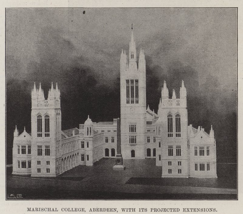 Marischal College, Aberdeen, sen suunniteltujen laajennusten kanssa tekijältä English Photographer