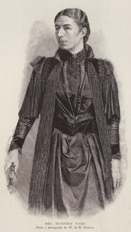 Mary Augusta Ward, englantilainen kirjailija (litho) tekijältä English Photographer