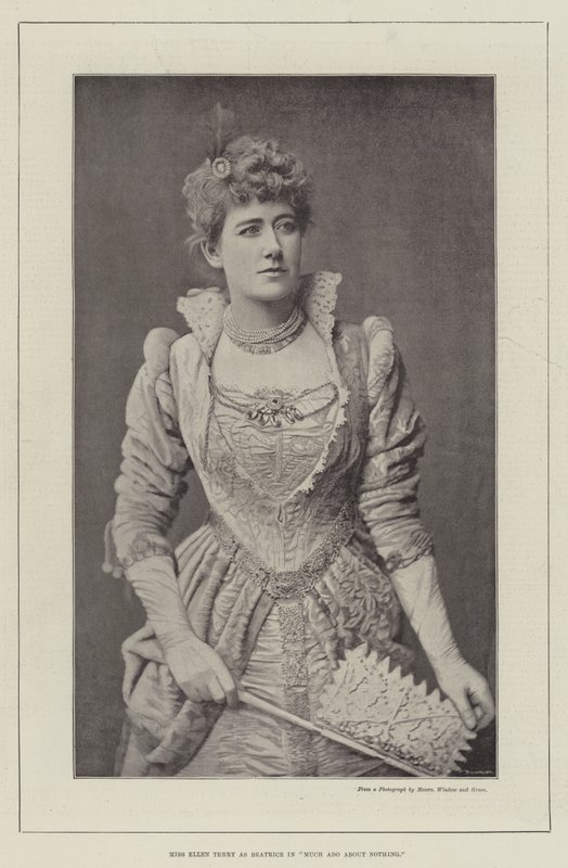 Miss Ellen Terry Beatricena elokuvassa Paljon melua tyhjästä tekijältä English Photographer
